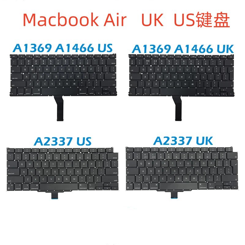 适用苹果Macbook A1369键盘A1466 A2337 A1534 A2179键盘+背光