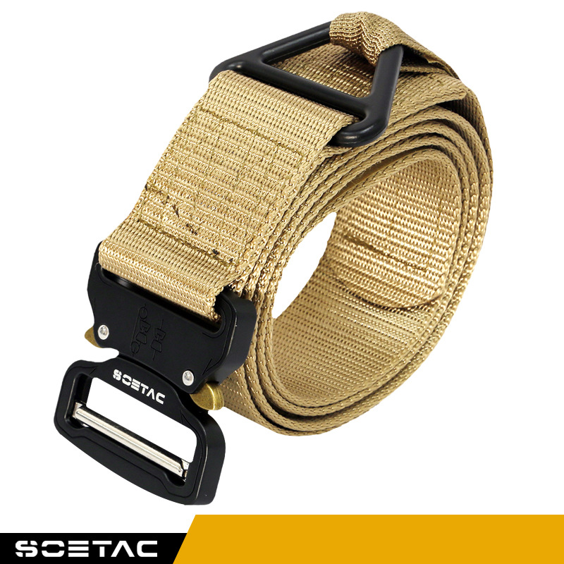 Cobra hebilla cinturón táctico cinturón de ventilador militar de los hombres nylon multifuncional cinturón de entrenamiento al aire libre hebilla de cinturón de liberación rápida