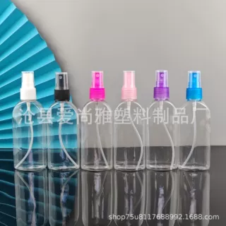 加工定制80/100ml扁喷雾瓶 蚊不叮花露水喷瓶 酒精消毒液塑料瓶