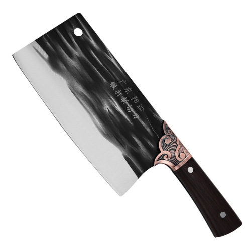 Run Jianghu hand-forged kitchen knife Longquan cutting knife bone-cutting knife home use sharp cutting two-in-one knife factory