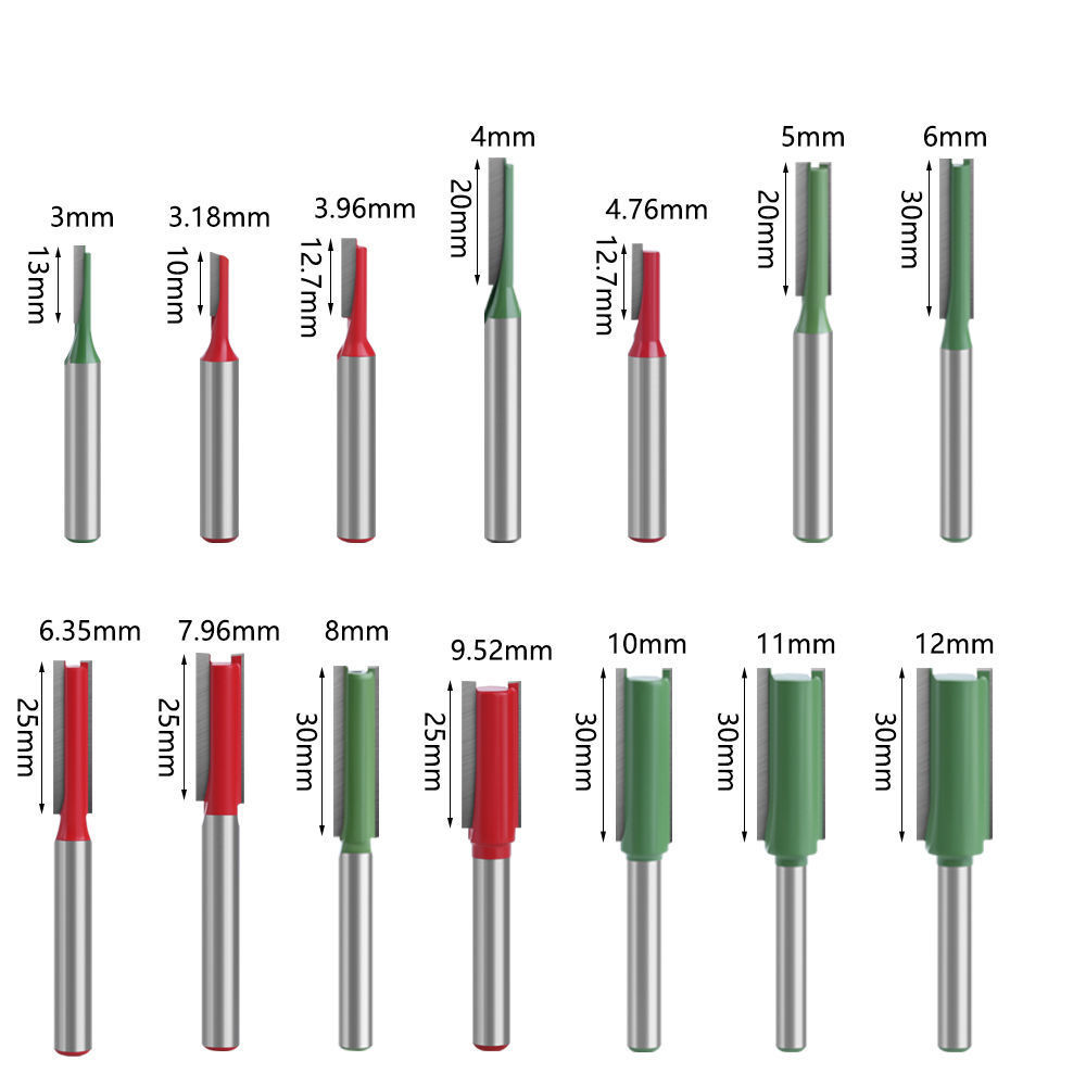 开槽直刀大罗机雕刻机修边机刀头木工铣刀平底刀头开锁孔做酒格