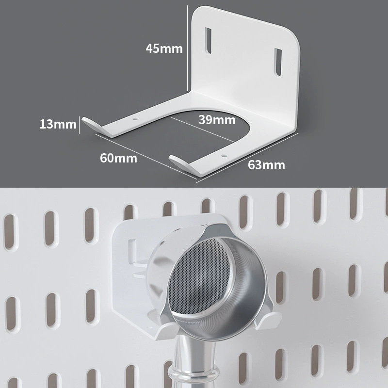 Perforated pegboard kitchen wall panel, modular thickened panels with accessories, white/black