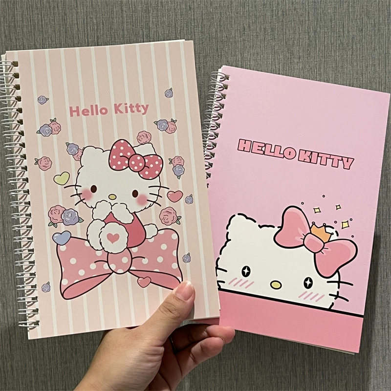 Тетрадь Notebook (Hello Kitty) A5 спиральная пружина, толстая бумага, школьная тетрадь с милой обложкой