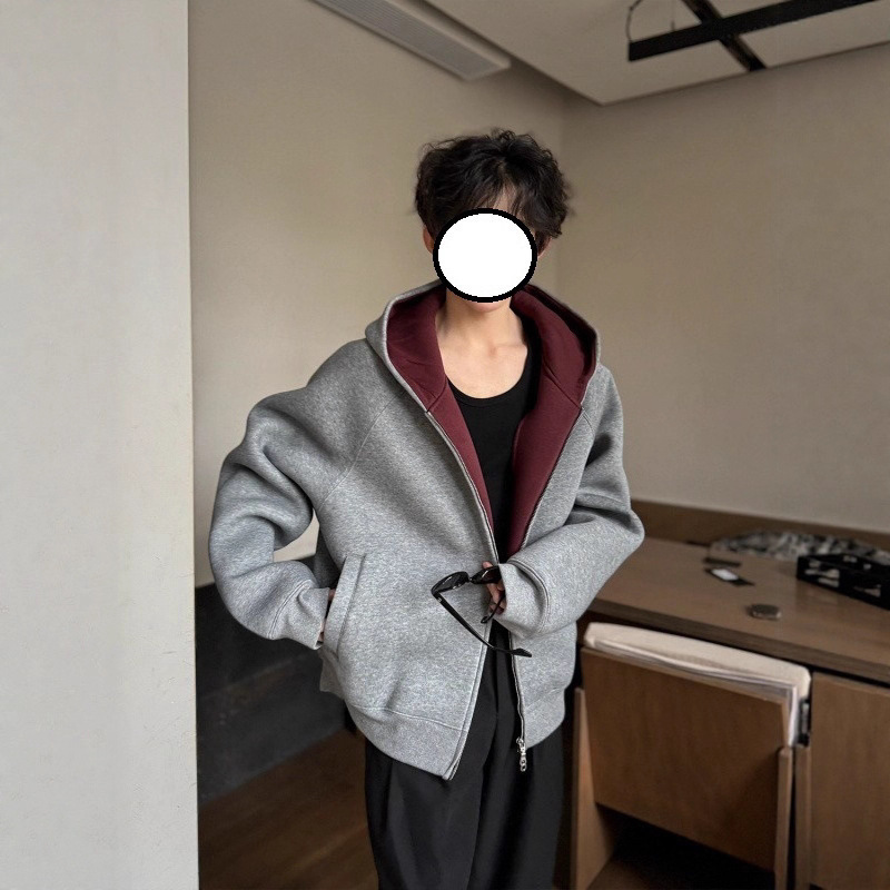 American Retro Hooded Sweatshirt Cardigan for Men 2025 New Fashion Brand Loose and Versatile Hoodie Zipper Jacket for Men American Retro Hooded Sweatshirt Cardigan for Men 2025 New Fashion Brand Loose and Versatile Hoodie Zipper Jacket for Men