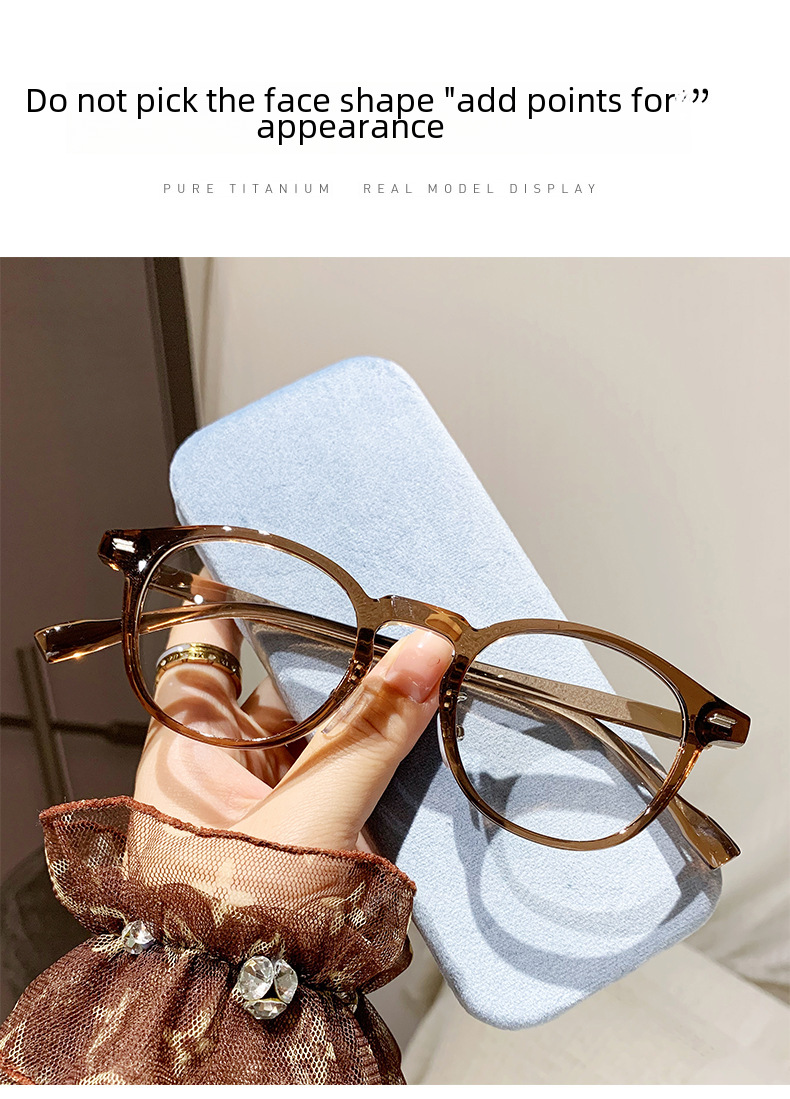 Fashionable retro small round frame anti-blue light presbyopic glasses for women fashionable personalized HD Western style presbyopic glasses for the _voghion.com