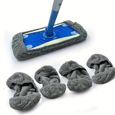Запасная головка Swiffer Mop Broom может быть очищена и повторяющаяся влажная и сухая двухцелевая плоская крышка швабры