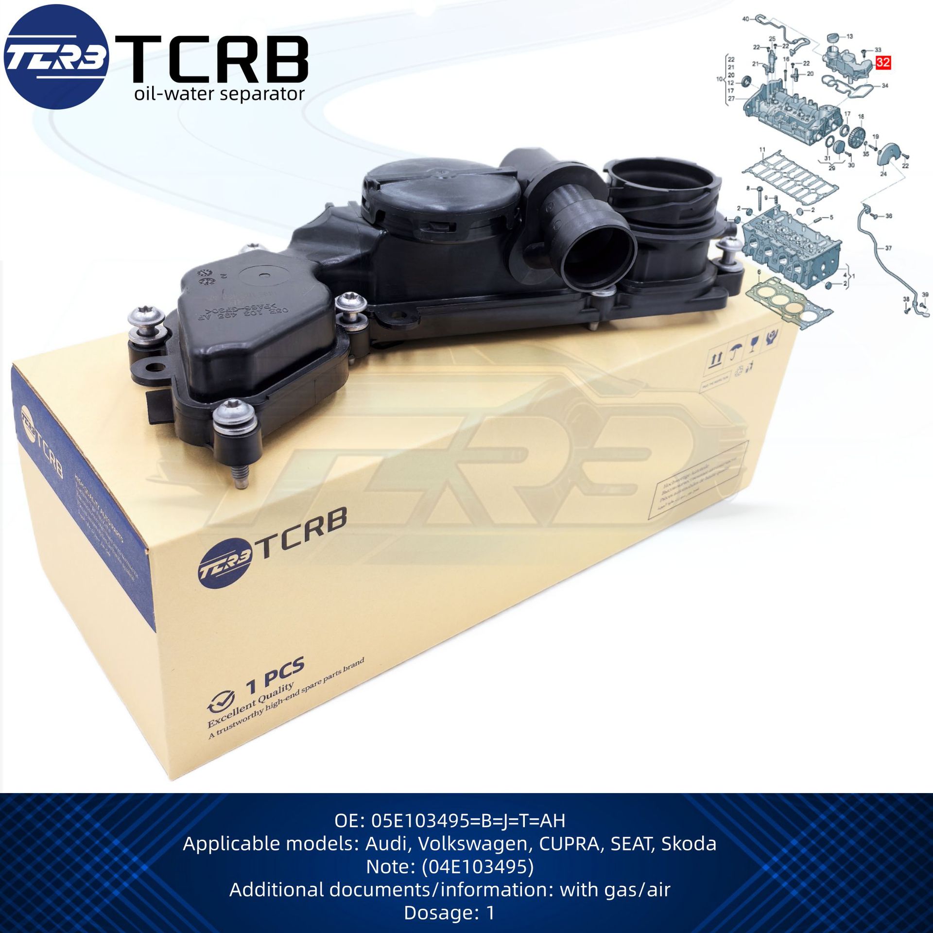 Cross-border bestseller, seeking agents for TCRB Fuel Water Separator suitable for Arona 05E103495B