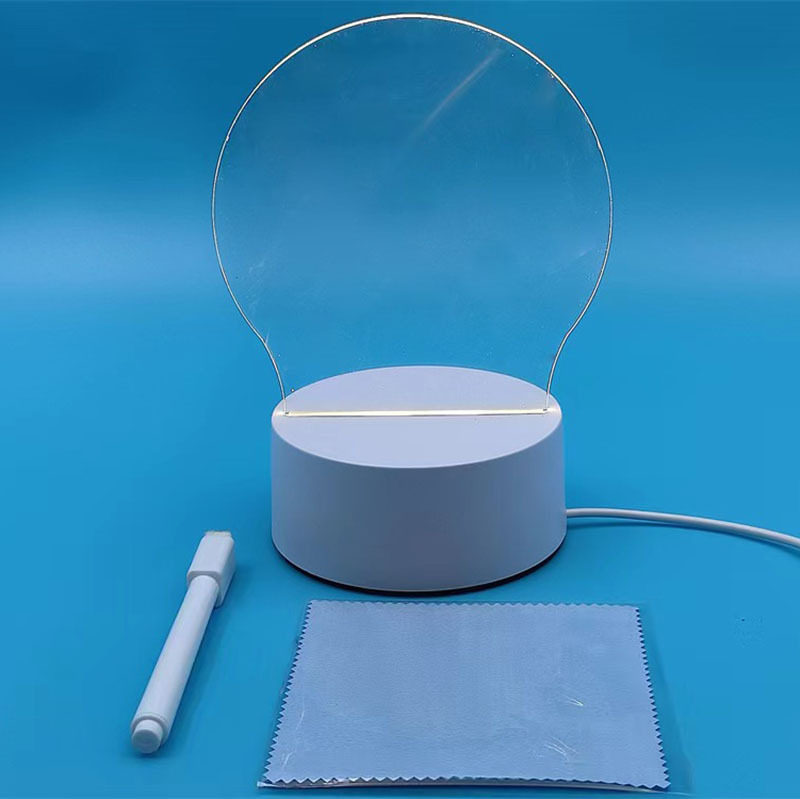 Especial transfronterizo para actividades festivas, mensajes escritos a mano de bricolaje, luces nocturnas en 3D, adornos acrílicos, regalos de ambiente junto a la cama