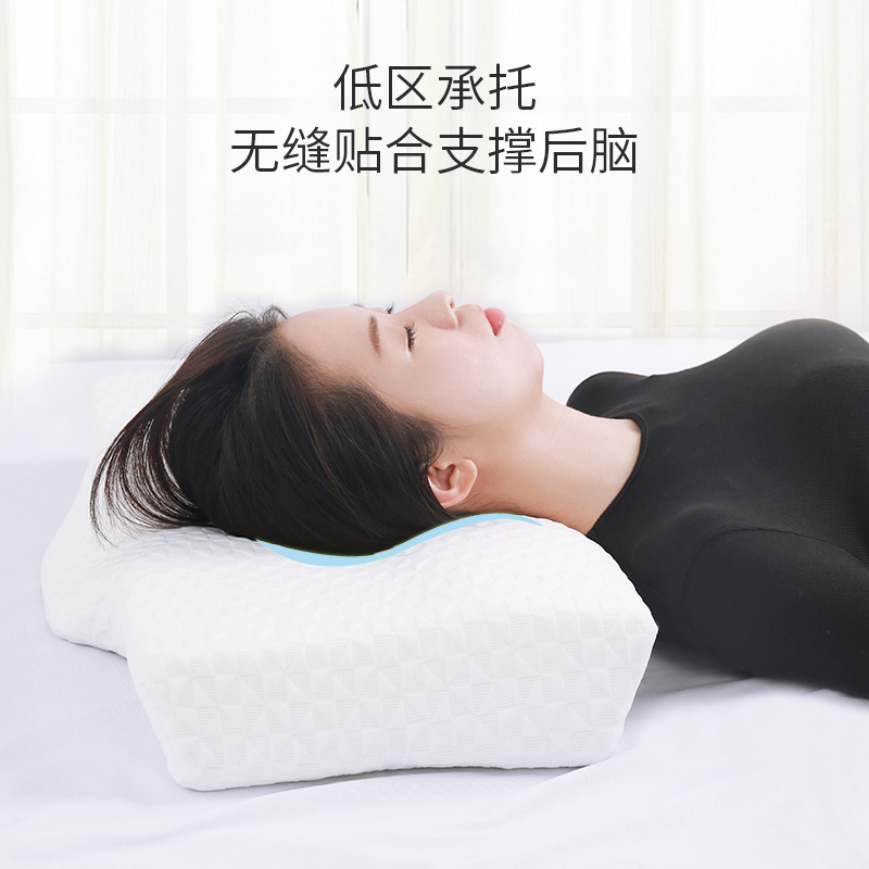 Ventas en caliente transfronterizas al por mayor almohada de algodón de memoria de rebote lento almohada de algodón de memoria espacial almohada de cuello almohada de protección de cuello personalizada