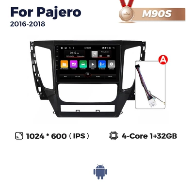 Applicable to Mitsubishi Pajero 2016-2018 Mitsubishi Pajero car Android smart navigation (DVD Navigation) - a-m90s-132-quad-core-wifi-version