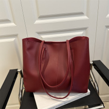 新款大容量子母包纯色质感通勤腋下托特包女包包单肩包高级感包