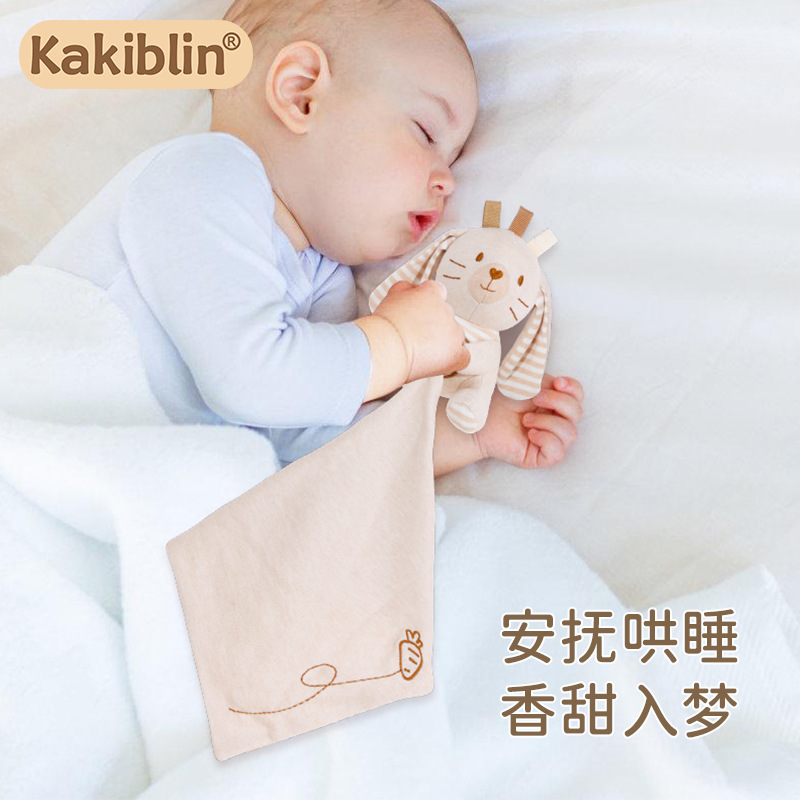 Nuevo kakiblin muñeca de algodón orgánico toallas de seda bebés entradas mordidas toallas de saliva juguetes para dormir recién nacidos