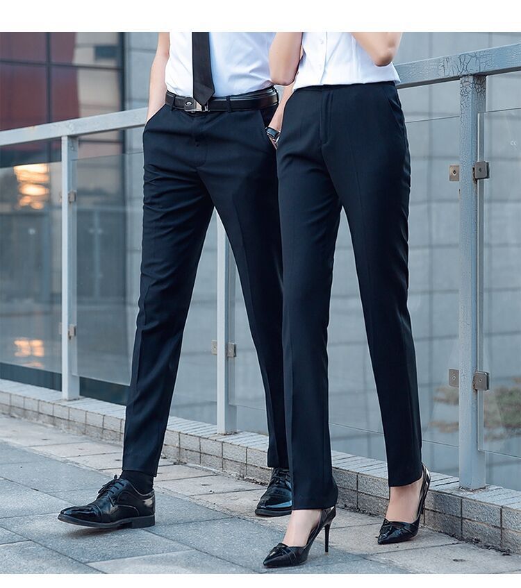 4S Shop Men's and Women's Korean-style Slim-fit Iron-free Pants Business Stretch Men's Business Wear Straight Formal Suit Pants