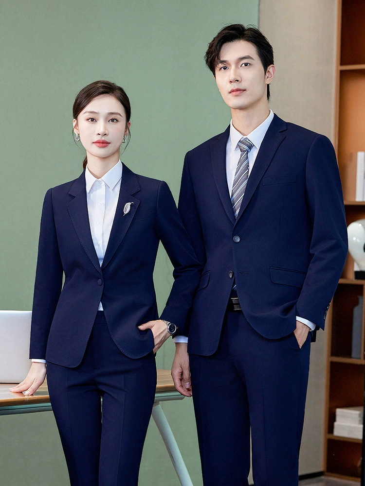 High-end black green suit, jewelry for work