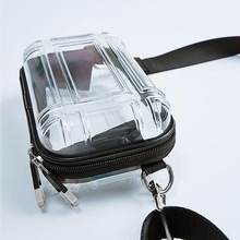 迷你跨境旅行透明化妆包7寸韩版零钱洗漱斜跨单肩包PC收纳手拿包