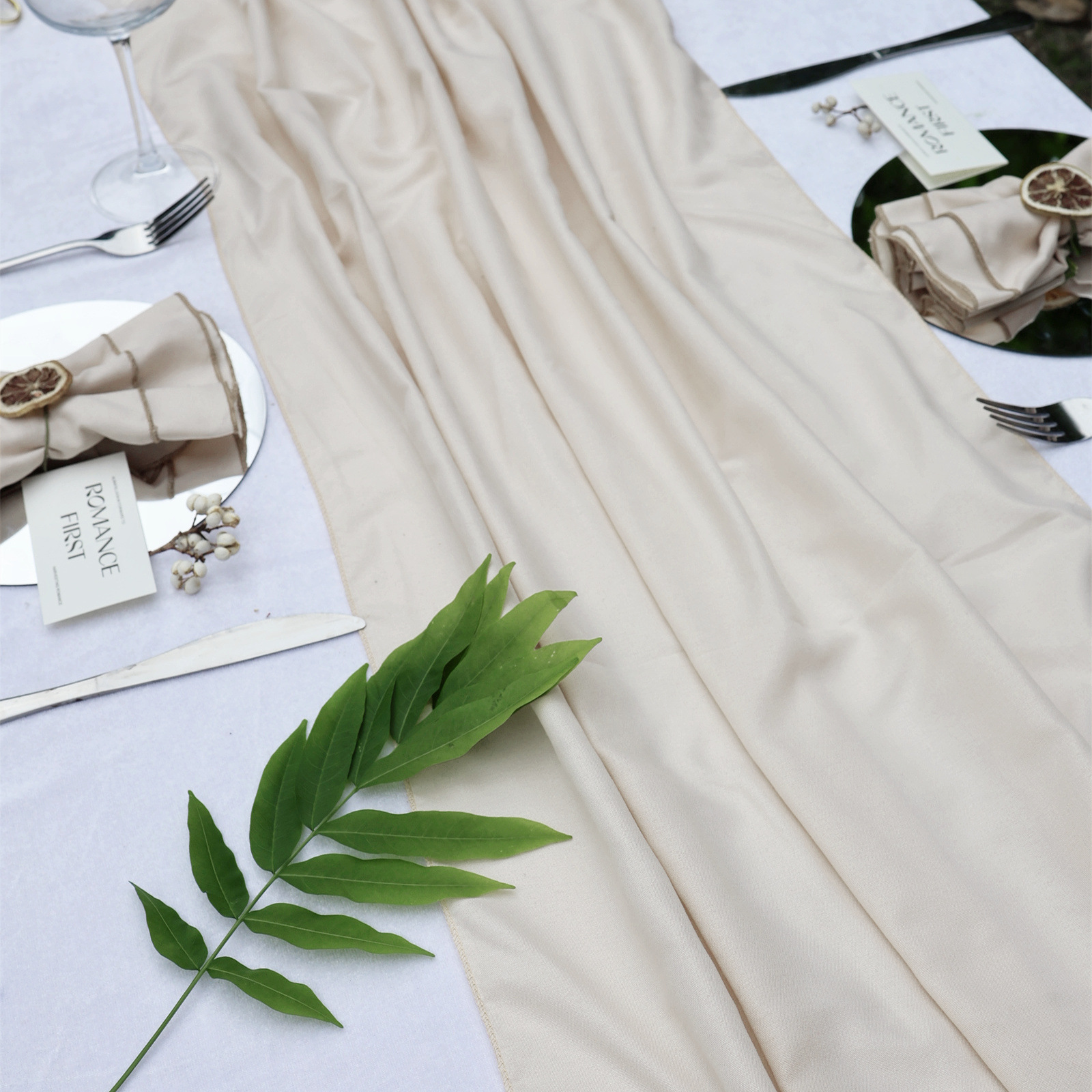 Bandera de mesa, tela balinesa, tela de queso, tela de mesa de poliéster, algodón, decoración de eventos de boda, fiesta de cumpleaños, disparo de estilo nórdico