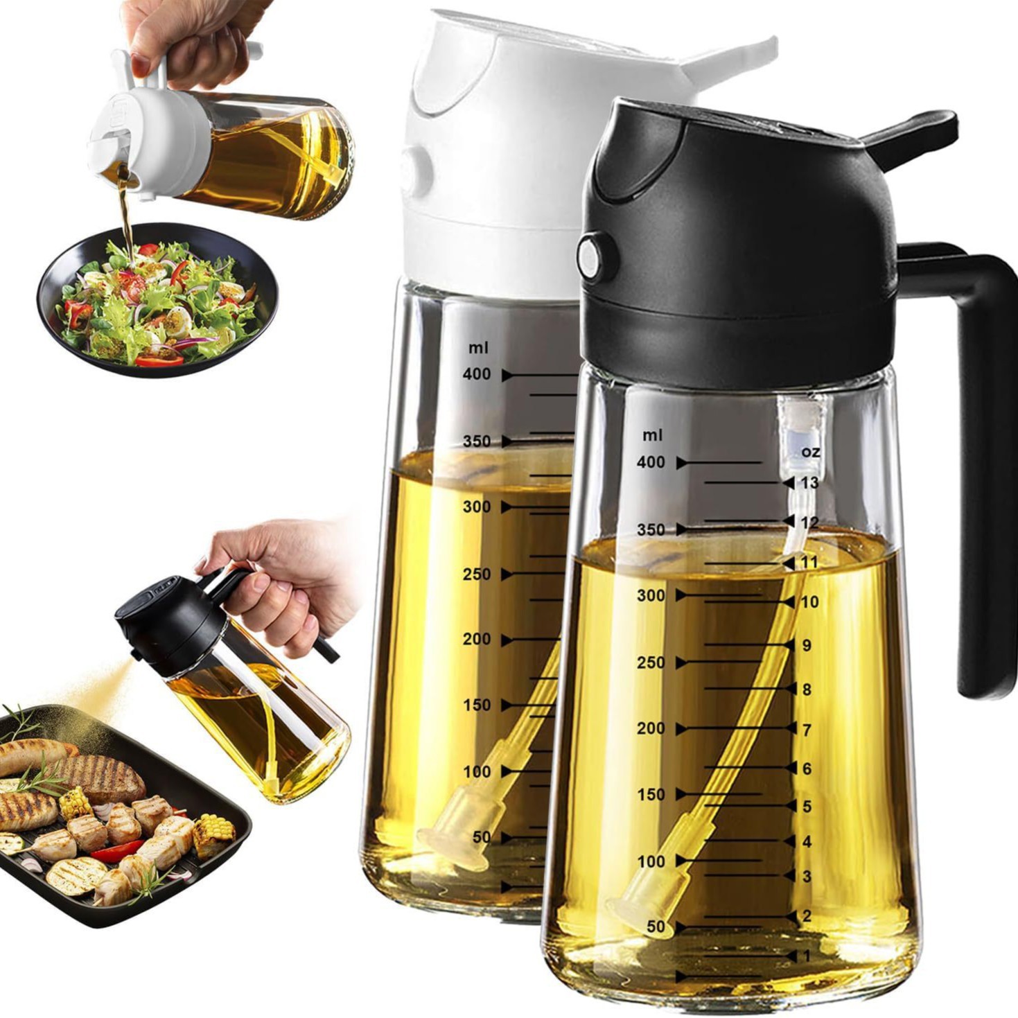 Botella de inyección de aceite de vidrio multifuncional de Amazon