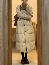 品牌出口女装时尚羽绒棉服外套冬季宽松大码长款保暖外穿风衣