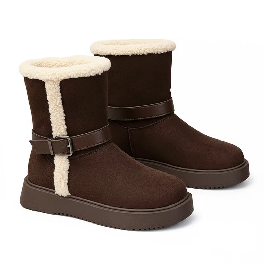 Botas de nieve para mujeres 2026 nuevos zapatos de algodón calientes de invierno image 6