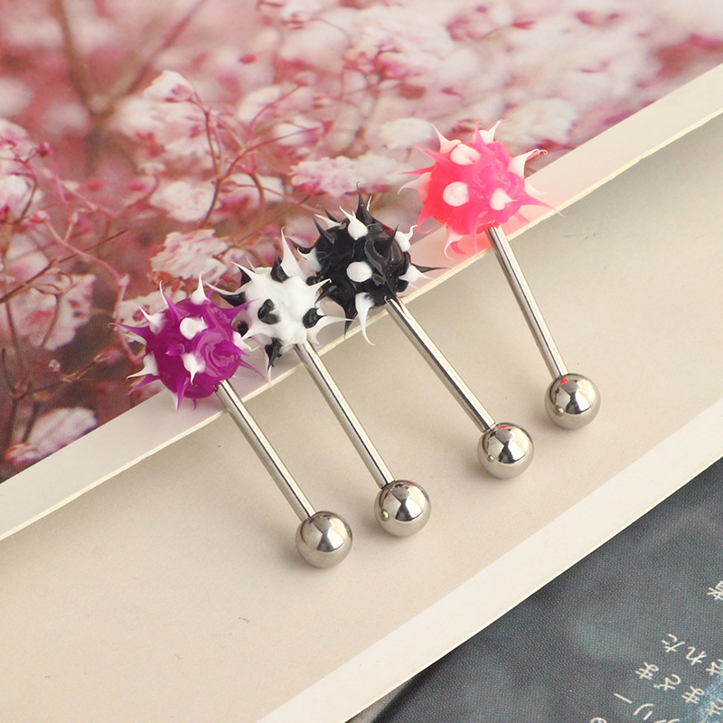 Pointed titanium steel lip stud product view