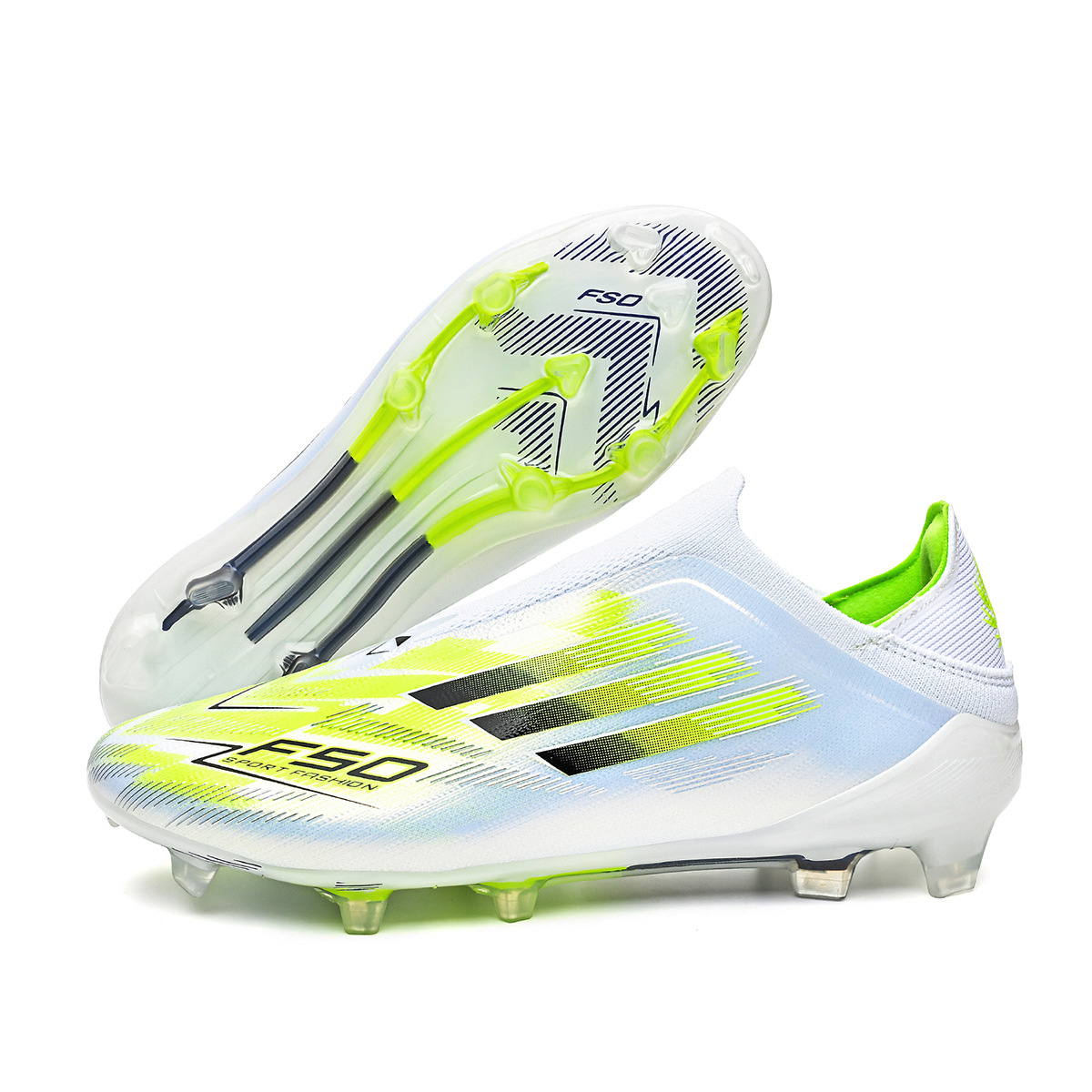 2025 zapatos de fútbol juveniles nuevos juegos antideslizantes para hombres y mujeres clavos largos césped niños al por mayor transfronterizos juveniles