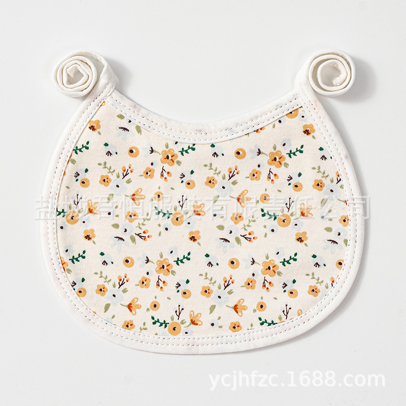 Bebé con cordones a prueba de agua babero recién nacido suministros bebé con cordones bebé babero de algodón