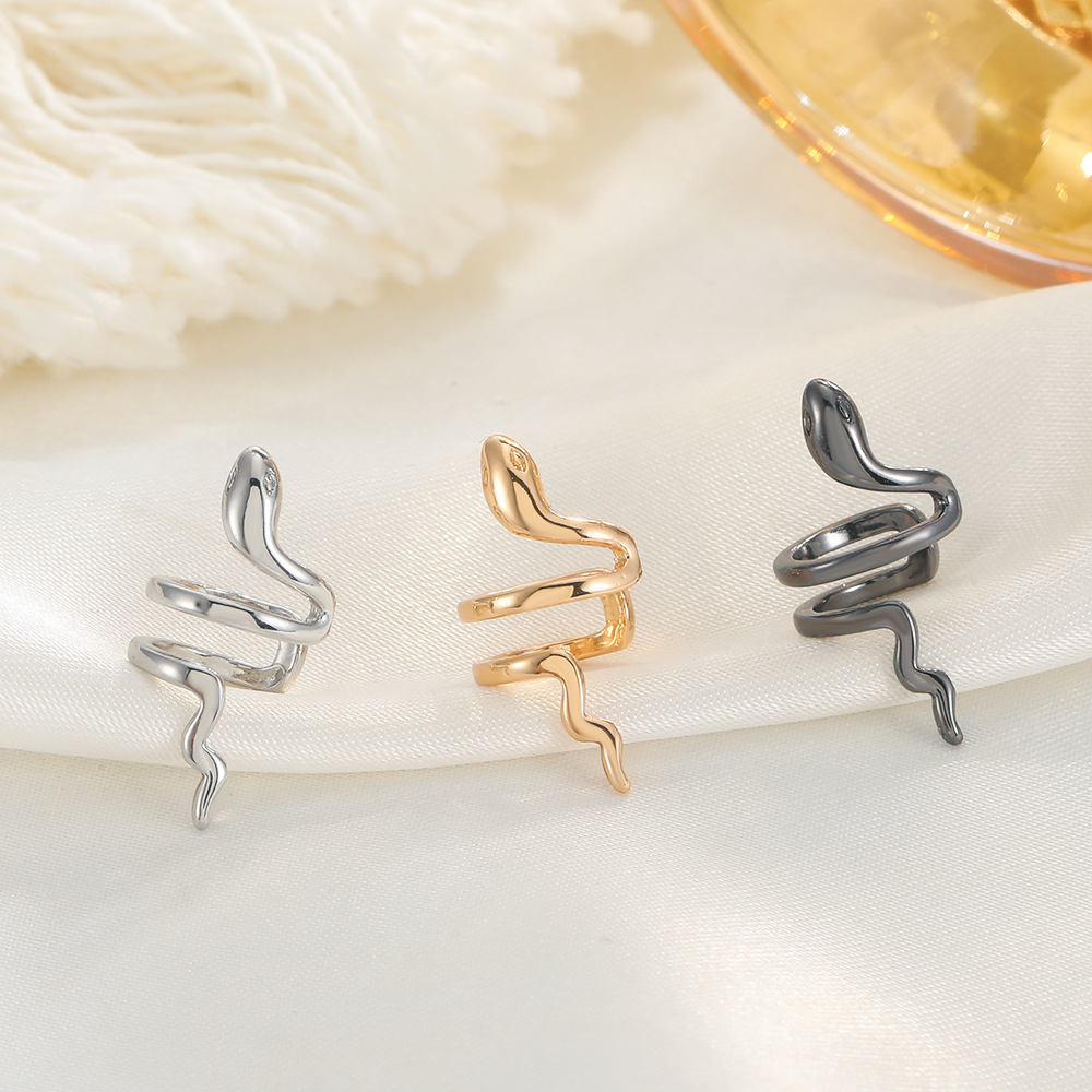 Snake Pattern Wholesale Jewelry Fashion Snake Alloy Plating Ear Clips