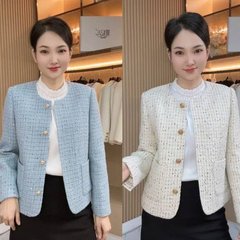 女性の春と秋の新型の洋風に似合う小香風の気質のファッションは年齢の短い上着のカーディガンを減らします。