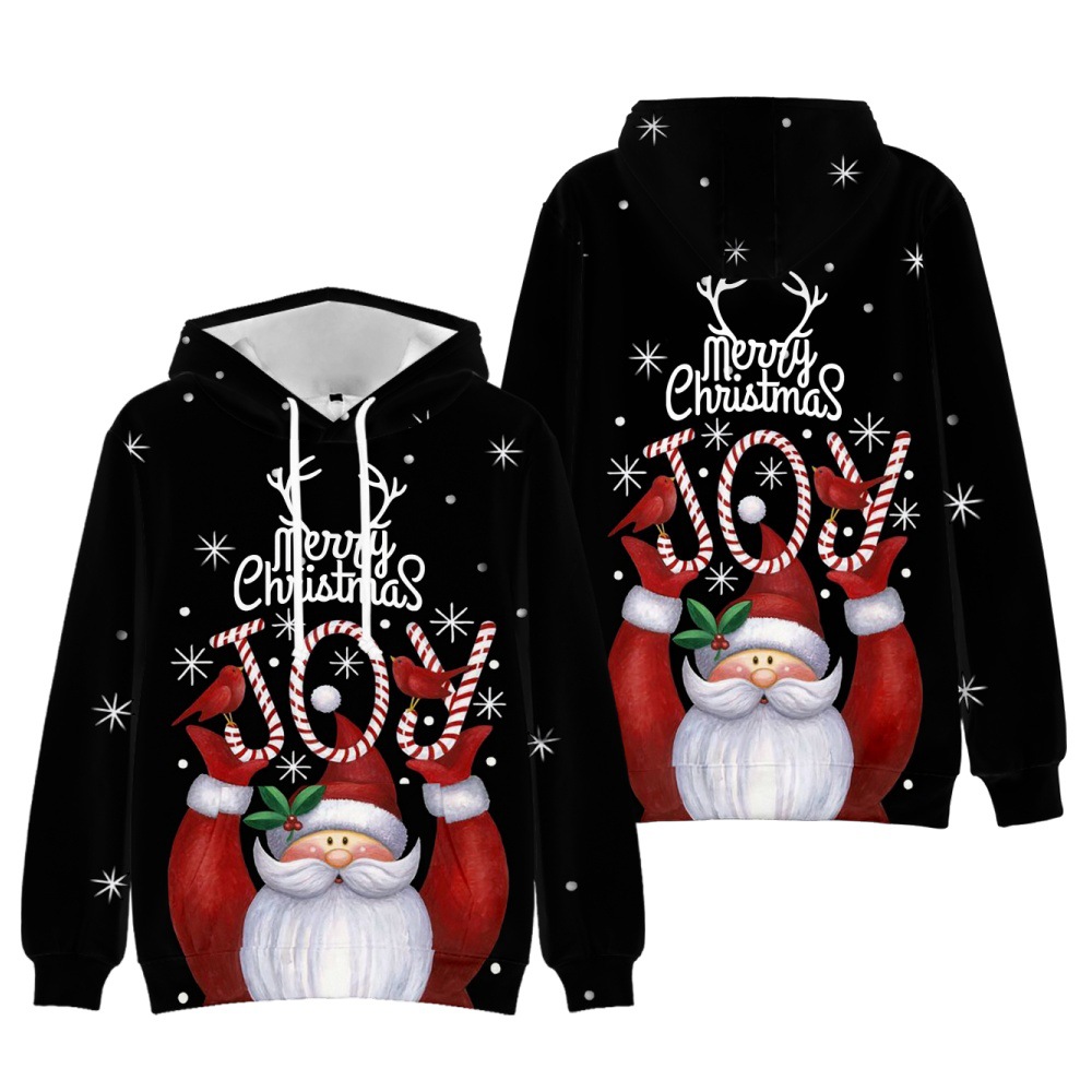 Men's Clothing Autumn and Winter Christmas Hoodies Christmas Tree Men's and Women's Pullover Clothes Wholesale_voghion.com