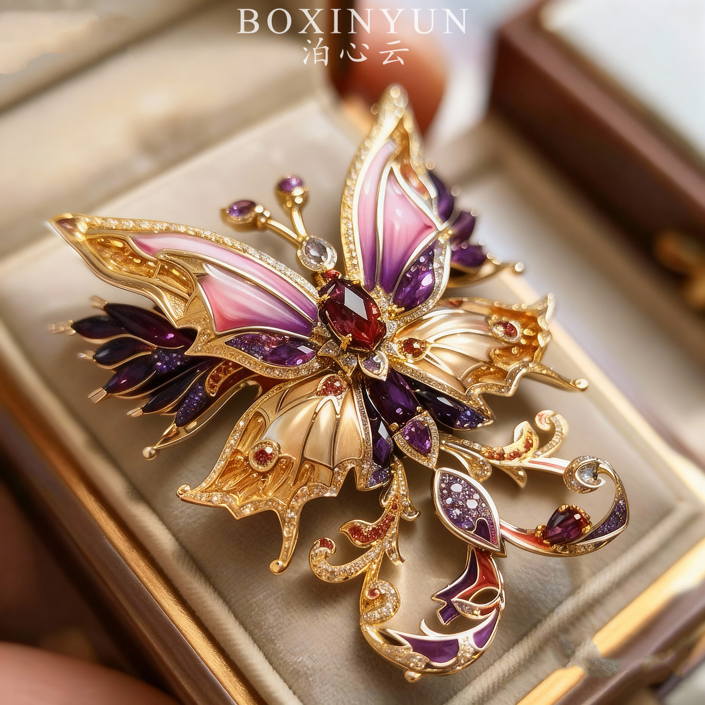 Buxinyun Original Design Fairy Butterfly Brooch, High-End Light Luxury Niche Exquisite Elegant Unique Brooch Accessory