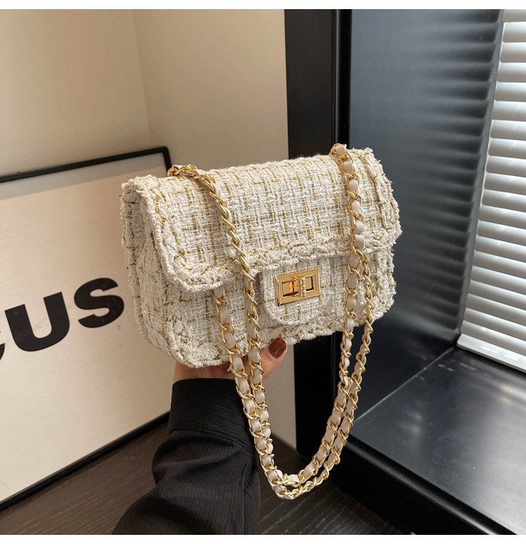 Borsa a tracolla donna con catena piccola borsa a spalla elegante_voghion.com