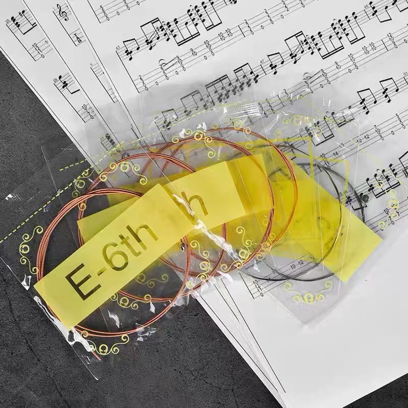 Guitar strings 1 string 2 strings 3 strings wooden guitar loose strings stainless steel wire sealed bag musical instrument guitar accessories