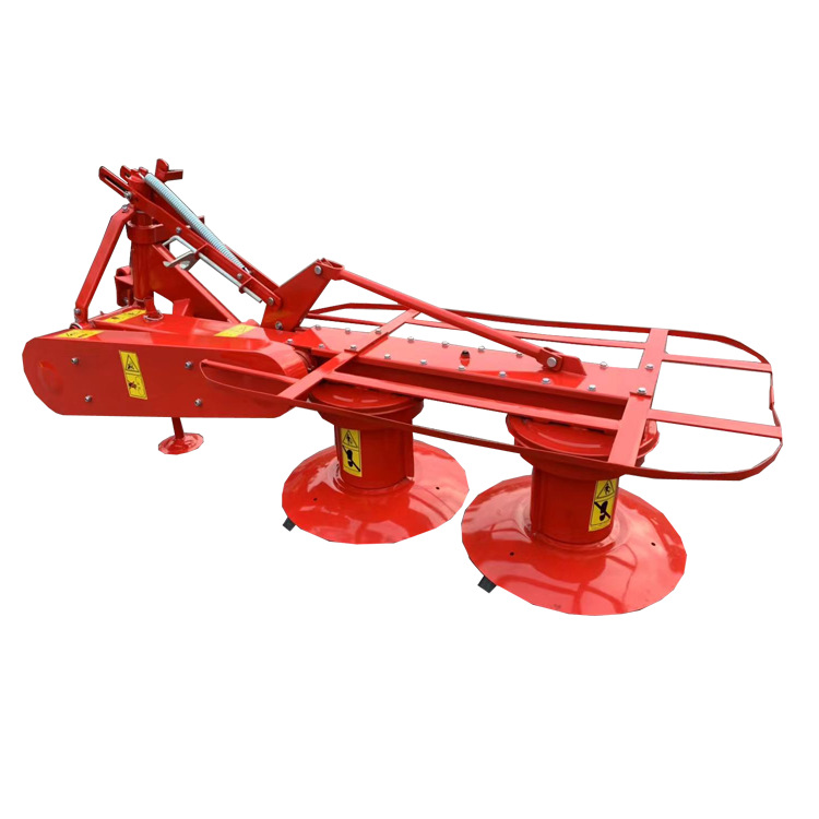 新型拖拉机悬挂式双圆盘割草果园割晒机 多盘割草机牧草
