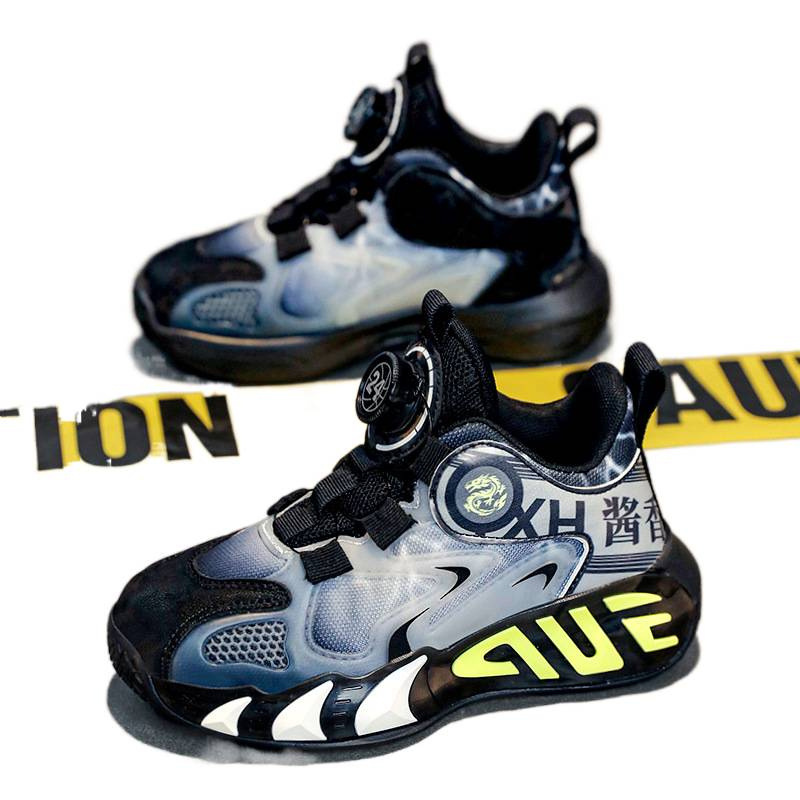 Primavera y otoño nuevos zapatos de baloncesto transpirables para niños, zapatos de chicas, zapatos de corrida resistentes al desgaste y amortiguadores para niños