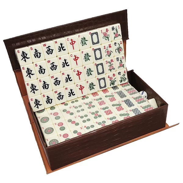 30-piece English mini mahjong tiles, portable for travel and dorm use, cute mini outdoor boxed set, 30MM, for home use