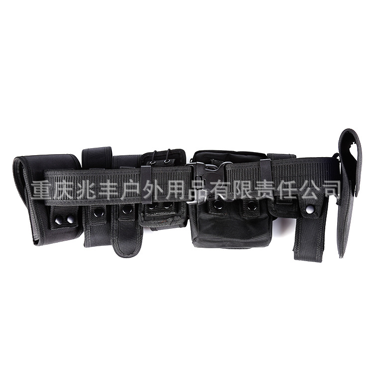 Cinturón Táctico Multifuncional (Modelo A), Set de 8 Piezas para Walkie-Talkie, Linterna, etc.
