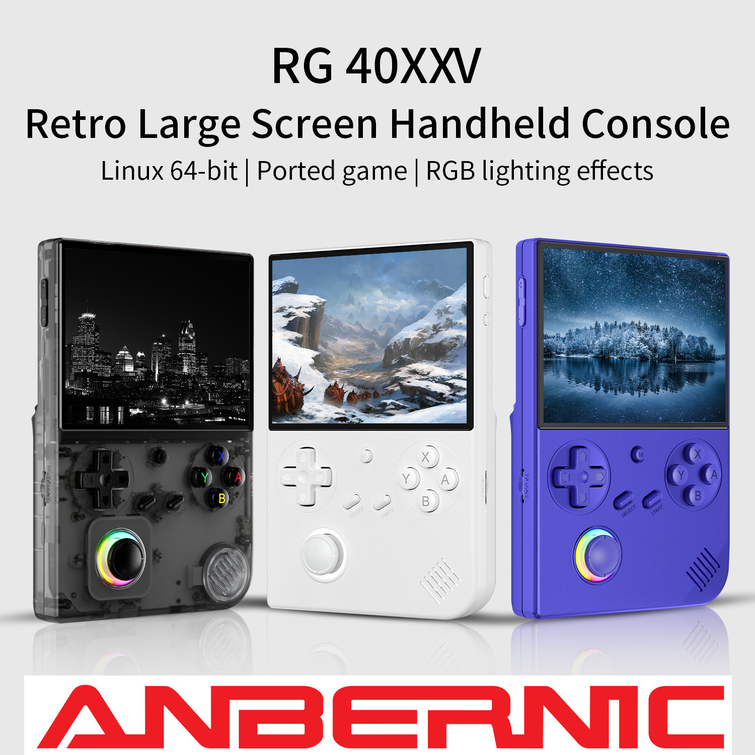 ANBERNIC安伯尼克RG40XXV摇杆氛围灯复古掌上游戏机便携掌机