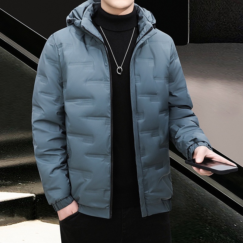 5XL - 8XL chaqueta de plumón de tamaño extra hombre chaqueta de invierno cepillo de dientes corto espeso casual de plumón de plumón blanco hombre image 5