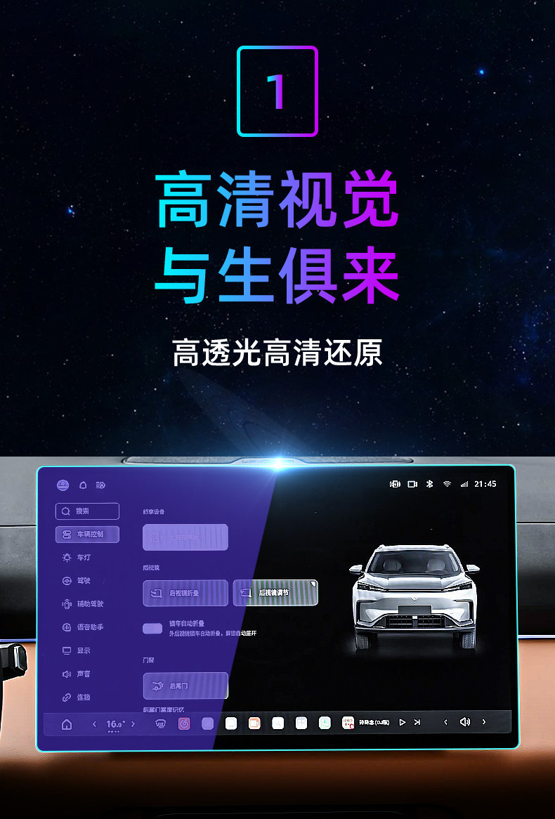 Suitable for Dongfeng 27 Fengshen L8Y central control tempered film car navigation screen protector display screen protective film