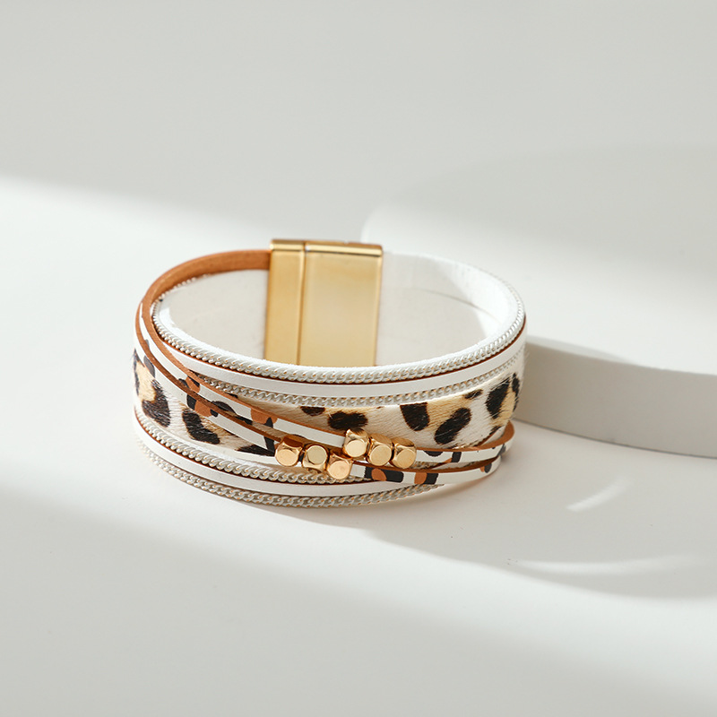 Fashion Leopard Pu Leather Womenu0027S Bangle 1 Piece
