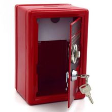 迷你复古保险箱造型存钱罐创意桌面保险柜家用金属钥匙收纳储蓄罐