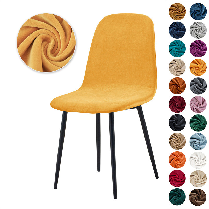 Funda para Silla de Comedor Semicircular de Terciopelo de Zorro Plateado, Transpirable, Antipolvo, para Hogar y Hotel image 19