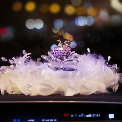 Ornaments Car Interior Female — Perfplant seat - choose-diamond-apple-pink-star-feather-pad-perfume