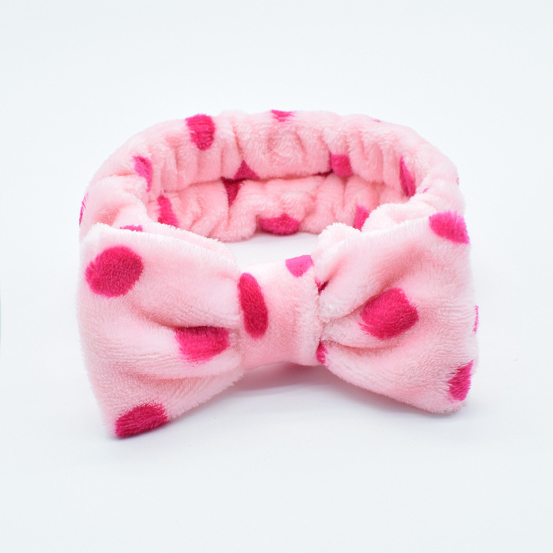 Arco banda de pelo al por mayor de las niñas de color sólido todo partido de maquillaje absorbente de sudor-limpieza lavado de cara correa de muñeca de franela banda de pelo