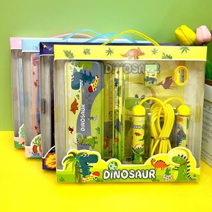 Cartoon seven-piece stationery suit gift box Children's Day portable gift kindergarten school supplies prize