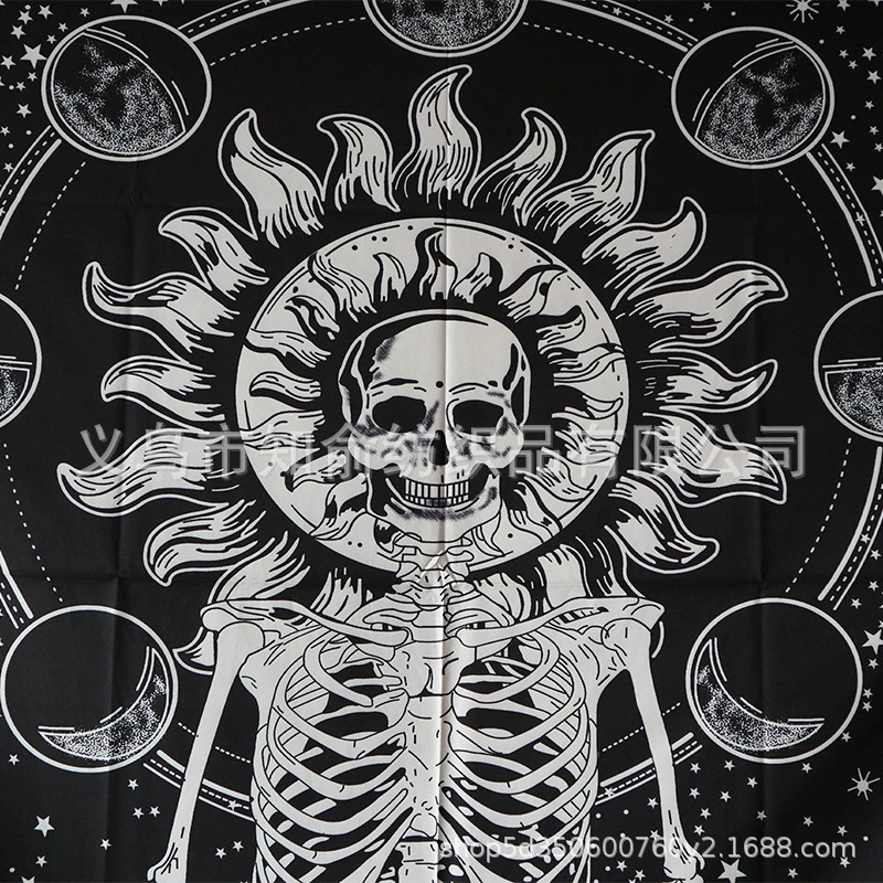 Tapestry solar-powered wall hanging, 95×73–180×230 cm sizes, lightweight decorative cloth with LED lights