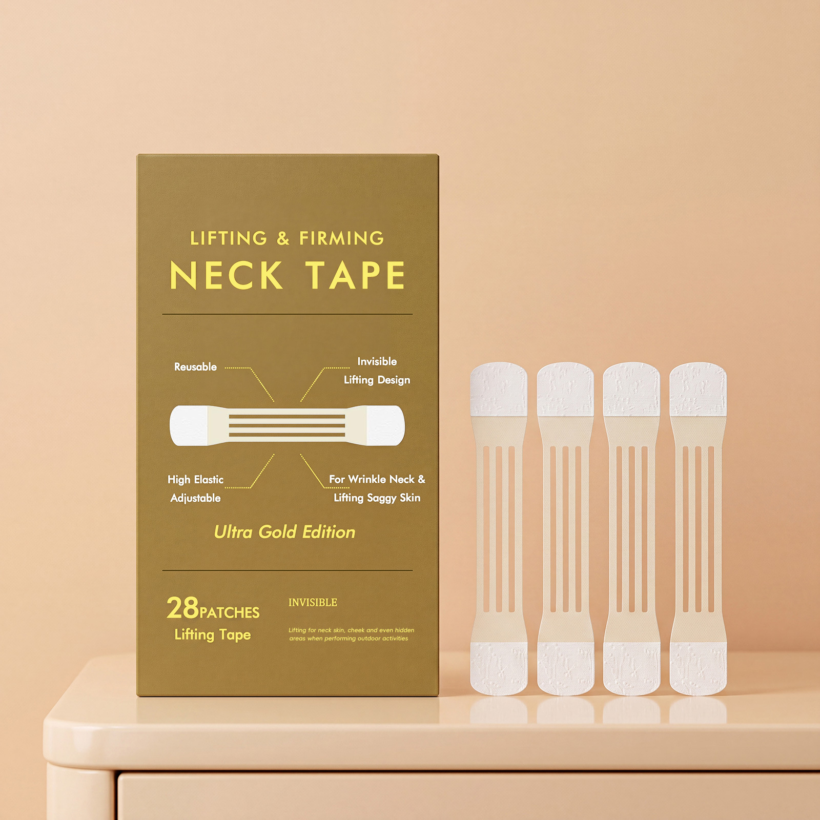 Neck Care Patch, Flexible and Skin-Friendly, Freely Adjustable to Fit the Neck and Face Contours, Cares for the Skin and Moisturizes It