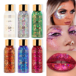 Makeup Gel Chameleon Sequin Liquid Eyeshadow European and American Stage Makeup Face and Body Explosive Sequin Eyeshadow Wholesale