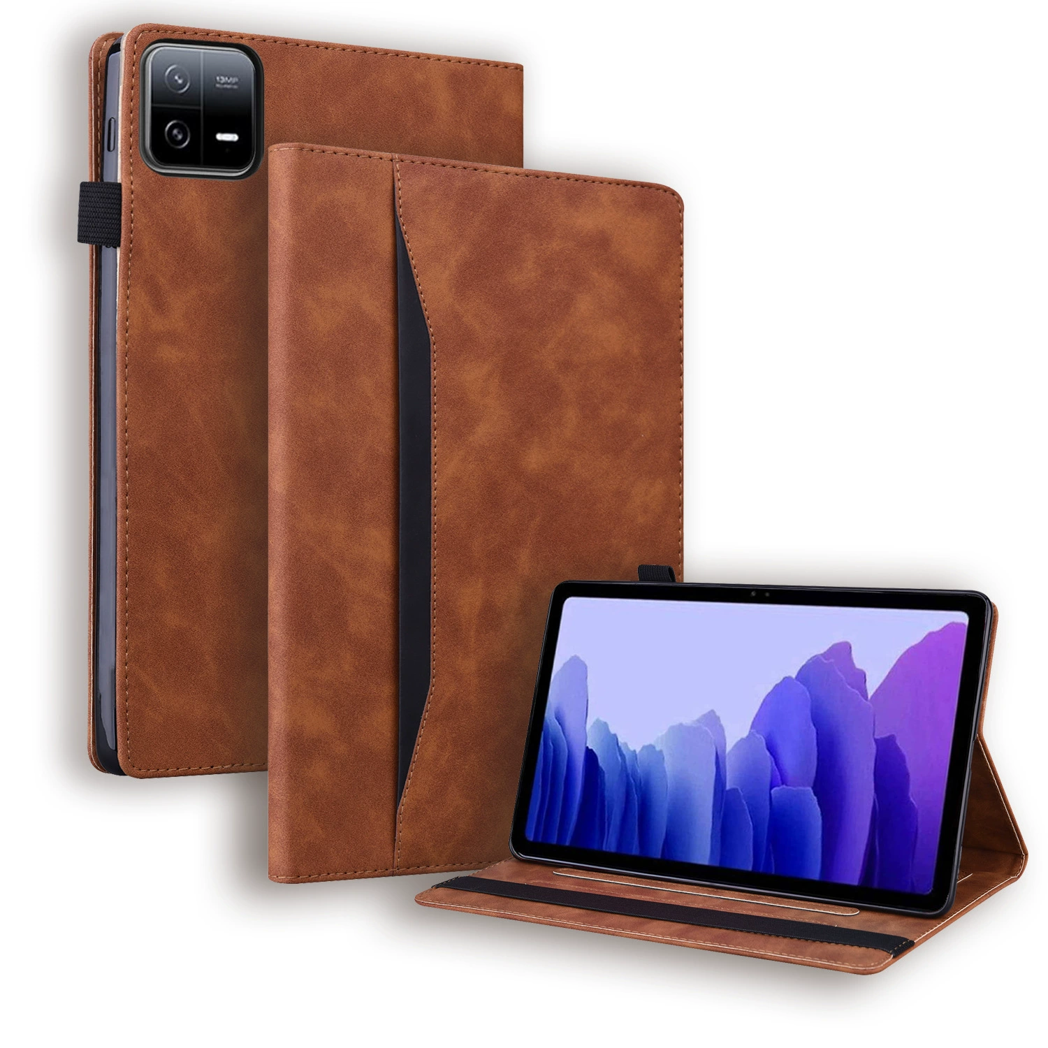 Подходящий чехол для планшета Xiaomi Pad7 Pro 11.2-дюймов 2024 Comic Sakura Cat тиснение планшета кожаный чехол