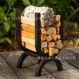 厂家直供适用于带卷轴壁炉配件小型室内/室外柴火木柴柴木架
